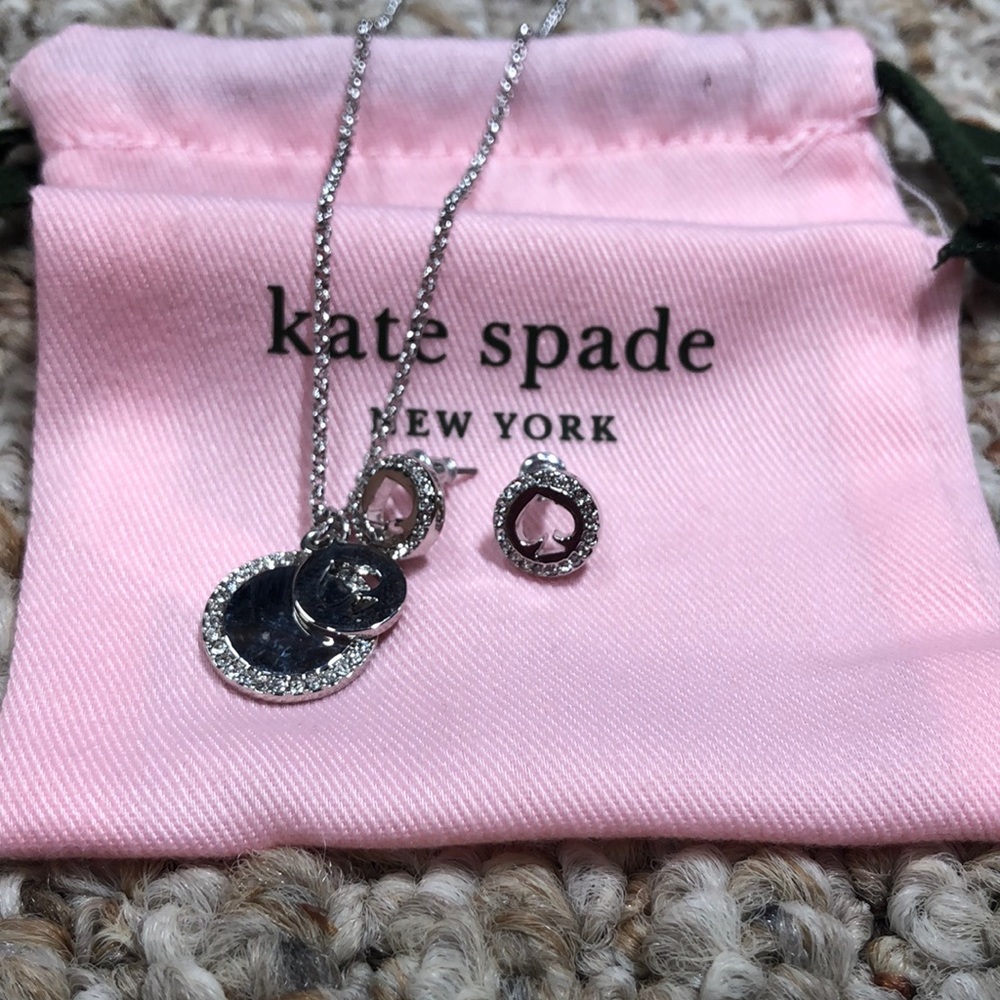Kate spade earrings and matching necklace.